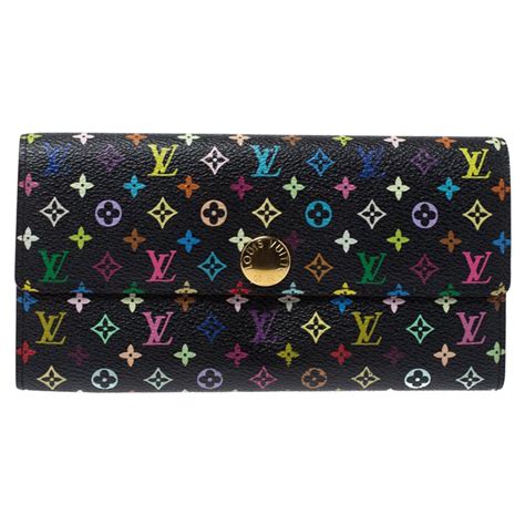 louis vuitton black multicolor wallet|louis vuitton sarah wallet.